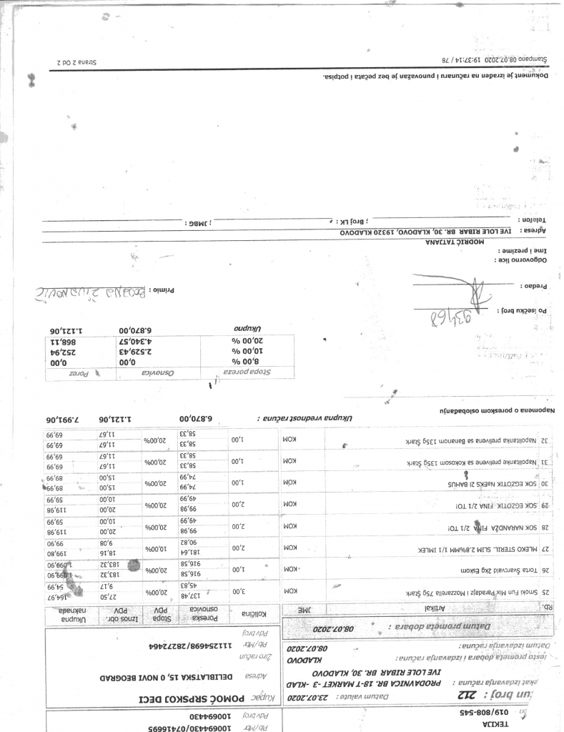 Namirnice za porodicu Živanović 4