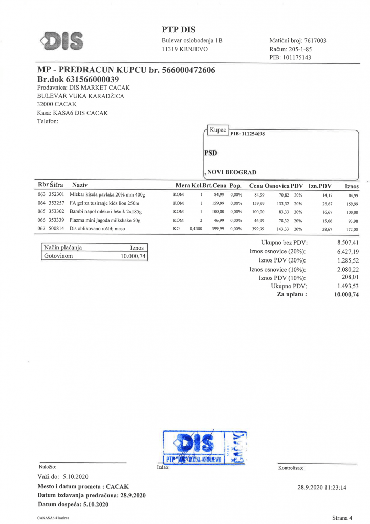 Namirnice za porodicu Šipetić 7