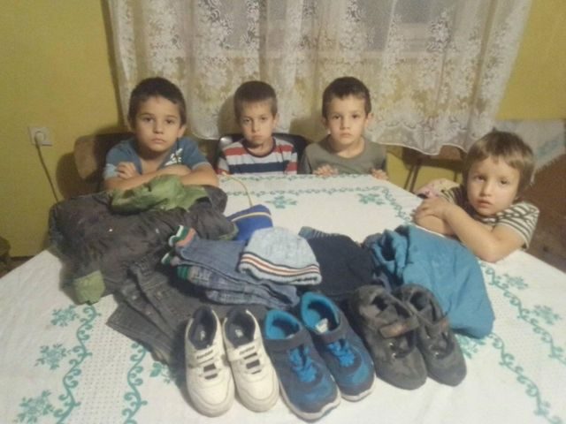 Donacija garderobe za porodicu Adamović