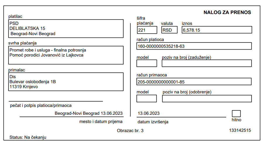 Kupovina namirnica za porodicu Jovanović iz Lajkovca /Humanitarni live/ 4