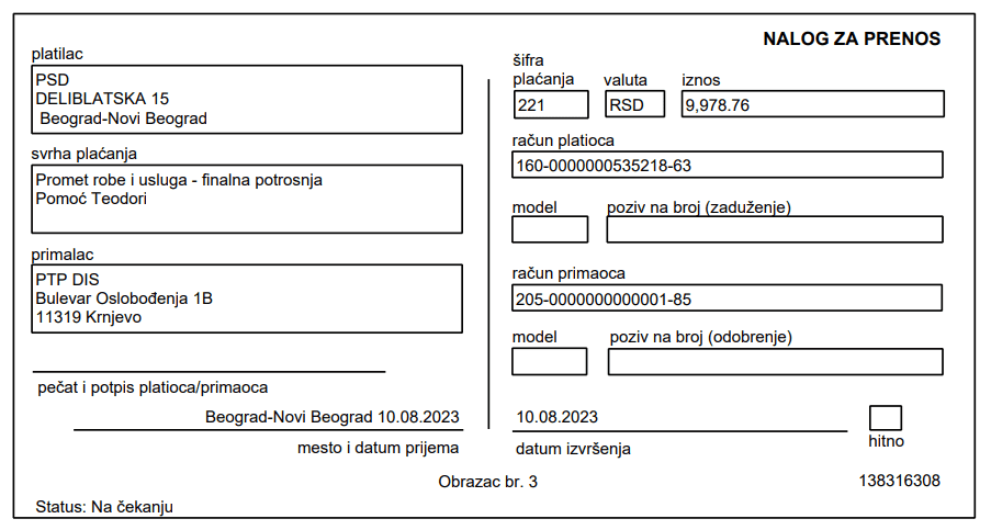 Kupovina namirnica za Teodoru Jovanović 4