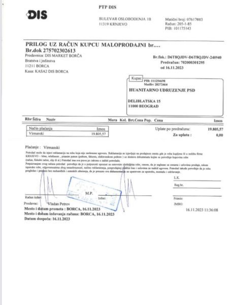 Kupovina namirnica Andreju Dimovskom 3 Kupovina namirnica Andreju Dimovskom 3