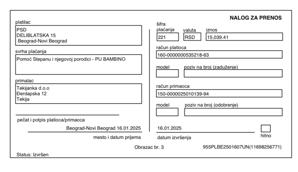 Kupovina namirnica Stepanu i njegovoj porodici /PU BAMBINO/ 4