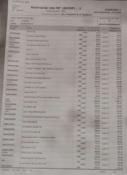 Kupovina namirnica Stepanu i njegovoj porodici 4